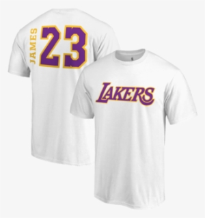 Los Angeles Lakers Lebron James Side Sweep Player V-neck - Lebron James White Lakers Jersey