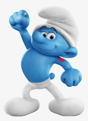 Hefty Smurf Fist In The Air Png - Smurf Png Smurf