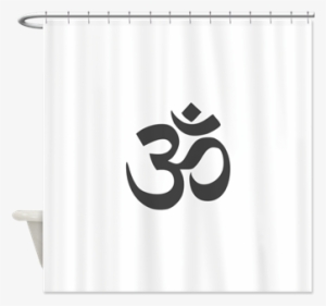 Om Symbol Shower Curtain - Black And White Ganesh Ji