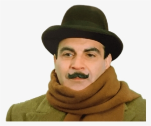 Hercule Poirot David Suchet With Scarf Png - David Suchet
