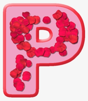 Rose Petals Letter P - Rose Petal Letter P