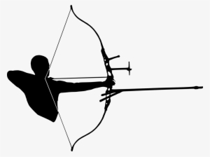 target archery bow and arrow recurve bow bowhunting - archery silhouette png