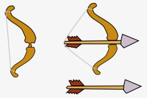 Archery Arrow Bow Medieval Weapon Archery - Cartoon Bow And Arrow Png