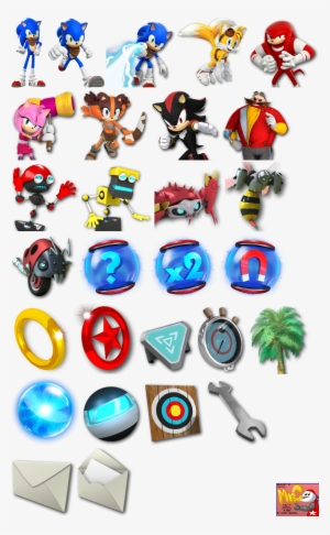 Click For Full Sized Image Notification Icons - Sonic Dash 2 Sonic Boom Sprites