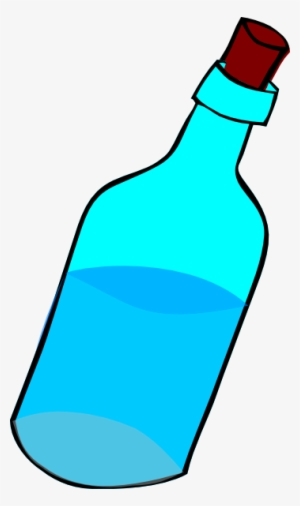 Glass Blue Bottle Full Of Water Svg Clip Arts 354 X
