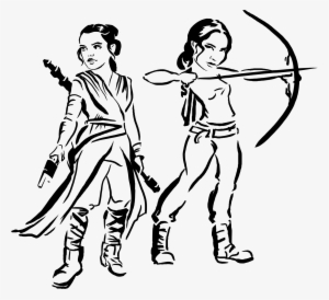 Archer Katniss Hunger Bow Games 1449239 - Rey Star Wars Face Stencil