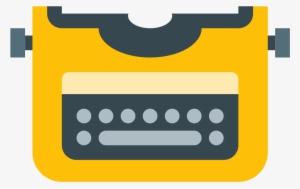 Typewriter Without Paper Icon - Typewriter Yellow Icon