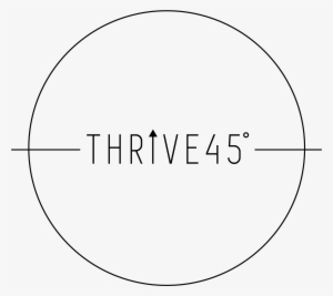 Thrive 45 Black Logo With Circle On Transparent Background - Manga Speech Bubble Png