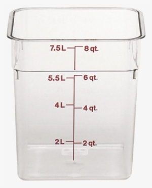 Square Food Storage Container - Cambro Camsquare 8 Quart Food Container; Clear