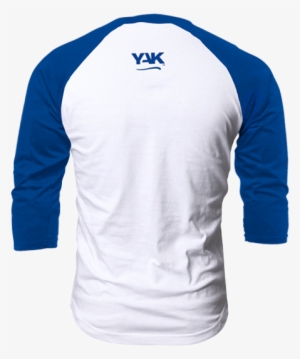 Yak Raglan 3 Quarter Sleeve T Shirt 3 Royal Blue Back - Raglan Sleeve