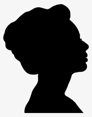 Black Silhouette Of Woman Hair Done - Silhouette Of Woman Face