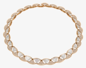 Divas' Dream Necklace In 18 Kt Rose Gold Set With Mother - Tiffany Hardwear Graduated Link Necklace