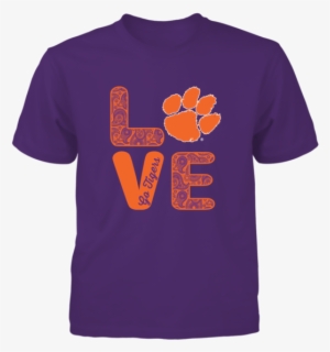Love Go Tiger Paw Clemson Tigers Shirt - Ncaa Clemson Tigers Insulated Can Cooler