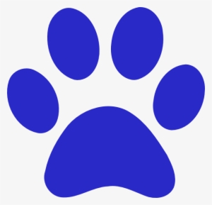 Tiger Paw Clip Art - Blue Paw Logo