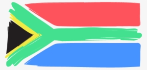 Stylized South African Flag - South African Flag Transparent Background
