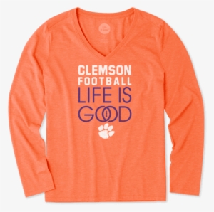 Women's Clemson Tigers Infinity Football Long Sleeve - Clemson