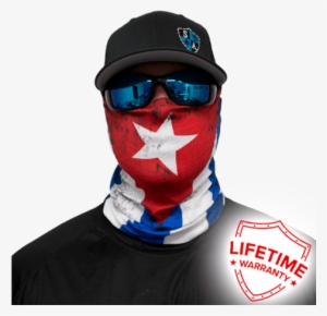 Spf40 Cuba Flag Face Shield - Salt Armour Cuba Fishing Hunting Mens Face Shield Mask