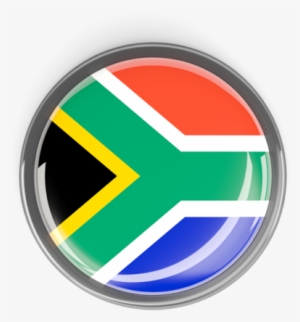 Illustration Of Flag Of South Africa - South African Flag Button