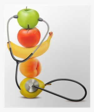 fruit with a stethoscope - dash diet habit: next step actions
