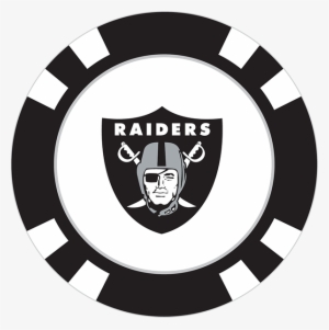 Oakland Raiders Poker Chip Ball Marker - Oakland Raiders
