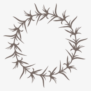 Woven Wreath Flat Vector - Madhubani Design Circle Black And White