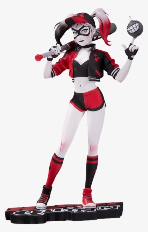 Dc Comics Statue Harley Quinn - Harley Quinn Red White & Black Statue