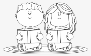 Black And White Reading Partners - Partners Clipart Black And White