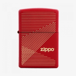 Zippo Classic Lighter With Zippo Logo, Red Matte, 28760 - Zippo