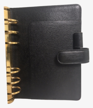 Louis Vuitton Black Epi Leather Medium Ring Agenda - Wallet