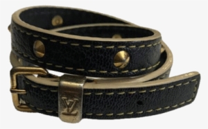 Louis Vuitton Black Leather Wrap Bracelet - Louis Vuitton