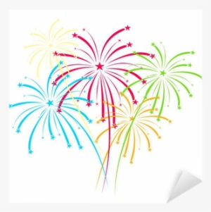 Fireworks Vector On White Background Sticker • Pixers® - Fireworks On White Background