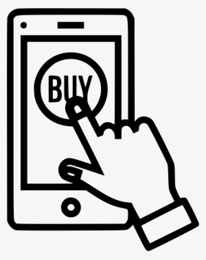 Mobile Online Store Shop Buy Sell Product Hand Gesture - Online Shopping Icon Png