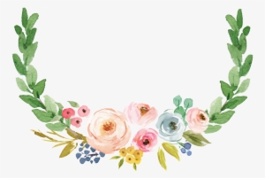 Garland Transparent Hand Painted Flowers Png This Backgrounds - Floral Deer