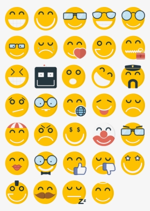 Flat Emoticons Icons