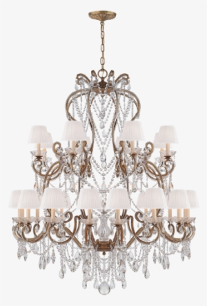 Adrianna Large Chandelier In Gilded Iron And Crystal - Silver Leaf Chandelier Large