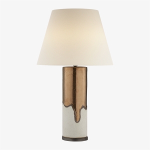 Marmont Table Lamp In Burnt Gold And White Porou