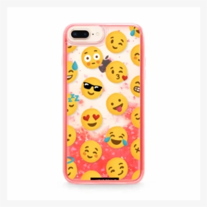 Casetify Glitter Case For Iphone 8 Plus - Emoji Love Iphone Case Yellow/pink By Casetify
