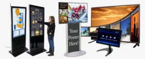 Digital Signage Kits - Displays2go Digital Sign Stand With Height Adjustability