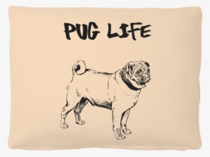 Pug Life Pet Bed - Pug Silhouette Throw Blanket