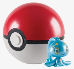 Manaphy & Poke Ball Clip N Carry Mythical Poke Ball - Pokemon 20th Anniversary Manaphy Figure With Pokeball