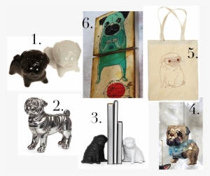 Things Pug, I Have Compiled A Very Small List Of All - Pug Dog Bookends | White - Set Of 2