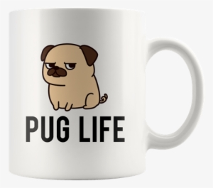 Pug Life Coffee Mug, Pug Dog Mugs, 11 Oz Mug-dog Animal - Text Red
