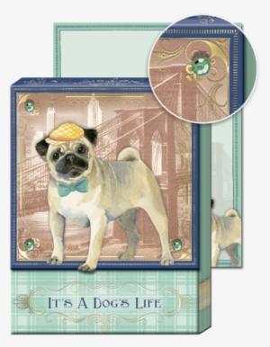 Posh Pets Brooklyn Pug Pocket Note Pad - Office Boutique Posh Dogs At Work - Pocket Notepads