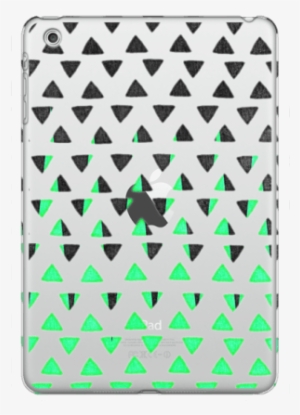 Modern Abstract Mint Green Black Triangles Pattern