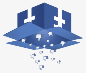 Thumbs Down Icons Fall From An Open Box Labeled With - You Have A Friend Request