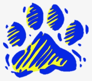 Wilsonburg Elementary Cougar Paw Print - Blue And Gold Cougar