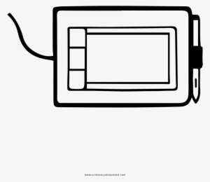 Drawing Tablet Coloring Page - Diagram