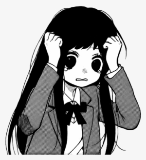 Ushiro No Hikaruko Chan Manga Girl Stress Sad Cute Sad Anime