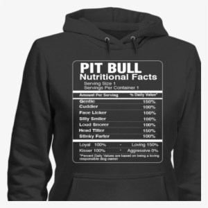 Pitbull Nutritional Facts Tshirt