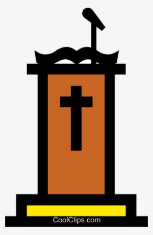 Symbol Of The Pulpit Royalty Free Vector Clip Art Illustration - Pulpit Clip Art